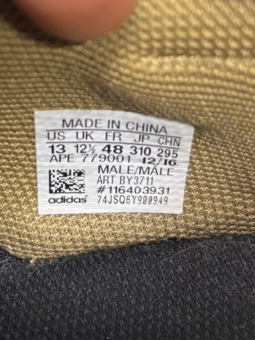 Adidas Tubular Shadow BY3711 Cardboard Mono Tan Knit Sneakers Men's Size 13 - Picture 4 of 13